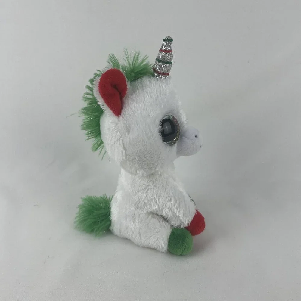 Ty Beanie Boos Unicorn‎ Candy Cane 8” Plush Christmas Stuffed Toy w/Tags